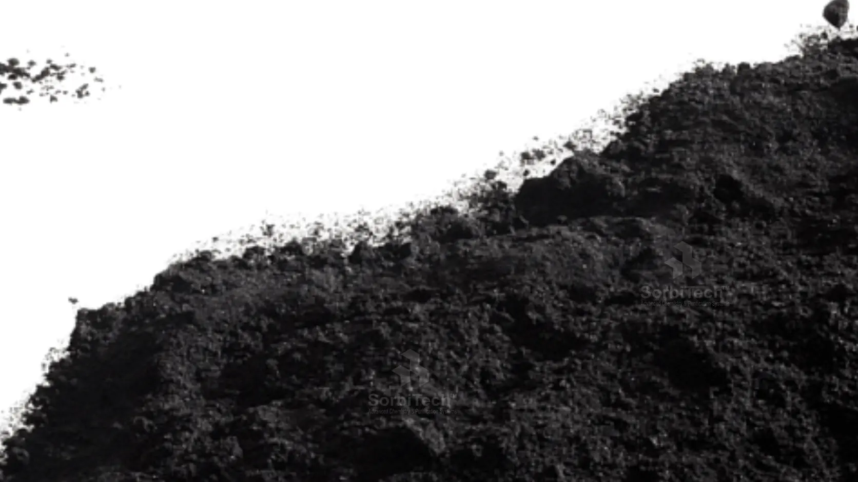 Powder activated carbon — fine black particles